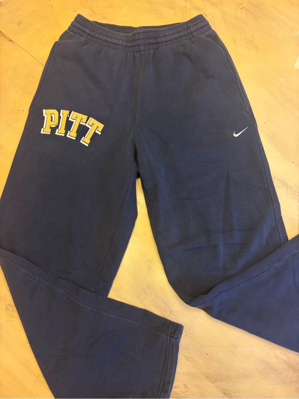 VTG Nike Team Sweatpants Pitt Panthers Mens S Blue Relaxed Fit Drawstring Bottom